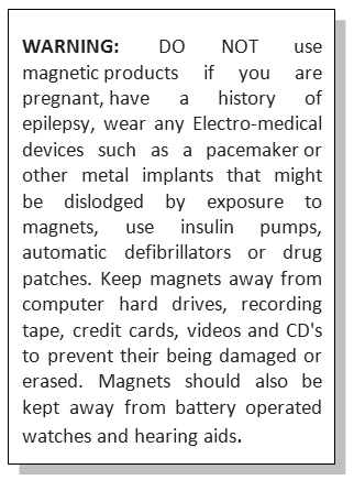 Magnet Warning.